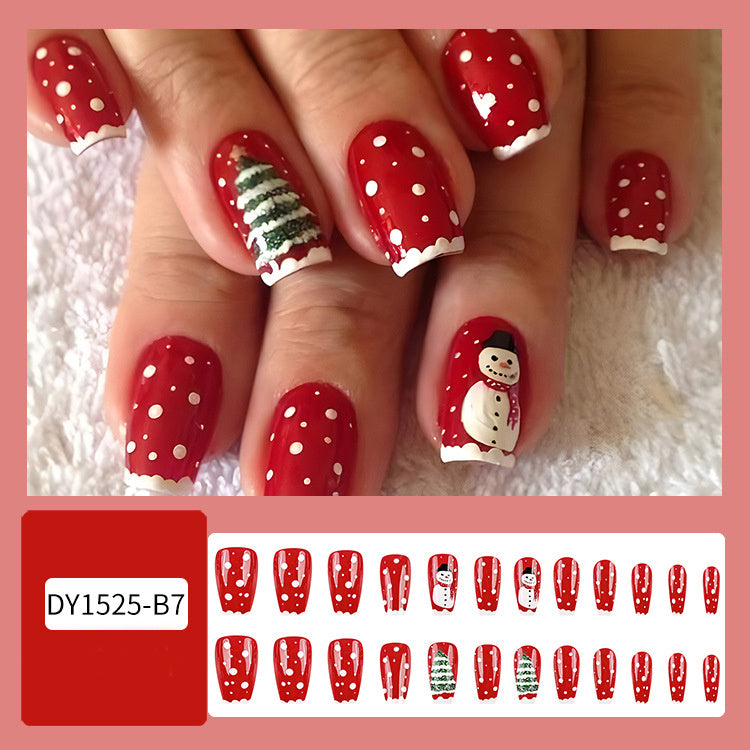 24pcs Holiday Christmas False Nails – Festive Nail Designs for a Seasonal Look