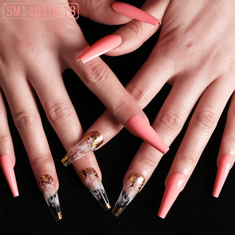 Assemble Ballet Trapezoidal Coffin Fake Nails – Wearable Nail Art Patches"