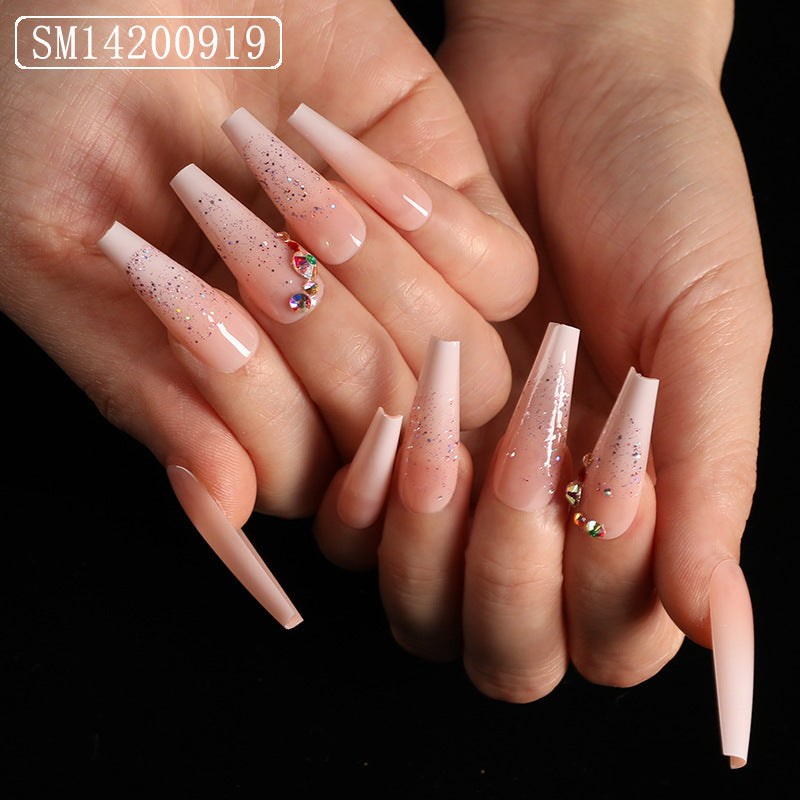 Assemble Ballet Trapezoidal Coffin Fake Nails – Wearable Nail Art Patches"