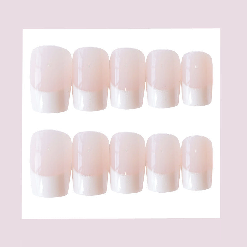 24-Piece Set of Long French Fake Nails