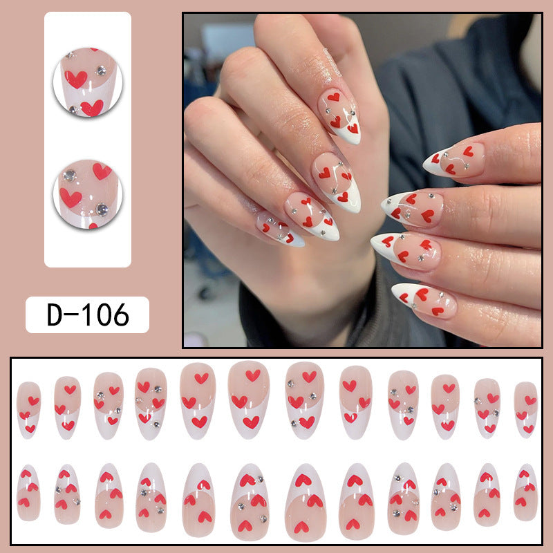 French Water Drop Manicure with Rhinestones – Wearable Nail Design